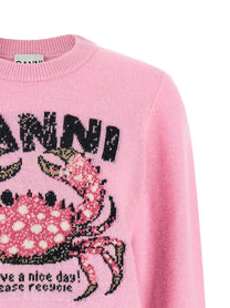 Ganni Crab Sweater Blue