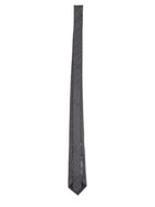 Saint Laurent Men's Jacquard Silk Striped Tie Grey, view 2