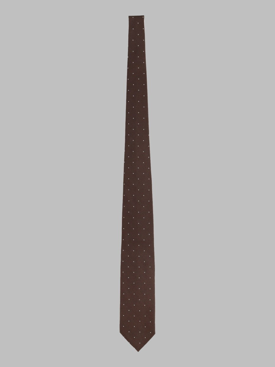 Tom Ford Men's Cravatta in Jacquard DI Seta Brown