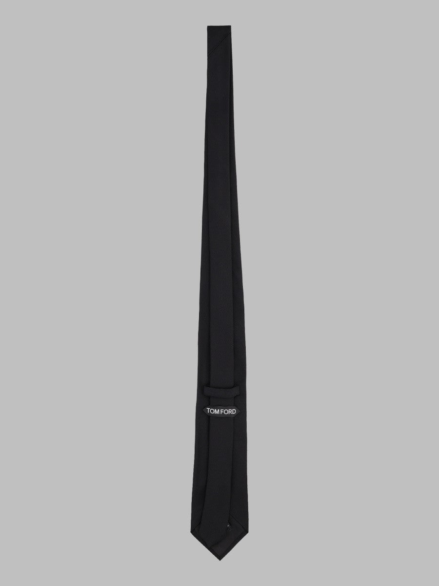 Tom Ford Men's Cravatta in Jacquard DI Seta Black