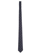 Saint Laurent Men's Jacquard Silk Tie Blue