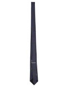 Saint Laurent Men's Jacquard Silk Tie Blue, view 2