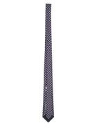 Saint Laurent Men's Jacquard Silk Tie Blue, view 2