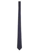 Saint Laurent Men's Jacquard Silk Tie Blue