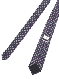 Saint Laurent Men's Jacquard Silk Tie Blue, view 3