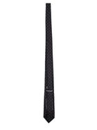 Saint Laurent Men's Jacquard Silk Tie Blue, view 2