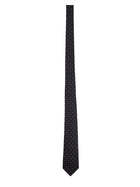 Saint Laurent Men's Jacquard Silk Tie Blue