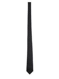 Saint Laurent Men's Jacquard Silk Tie Blue
