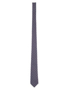 Saint Laurent Men's Jacquard Silk Tie Blue
