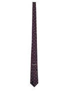 Saint Laurent Men's Jacquard Silk Tie Red, view 2