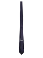 Saint Laurent Men's Satin Tie Blue, view 2