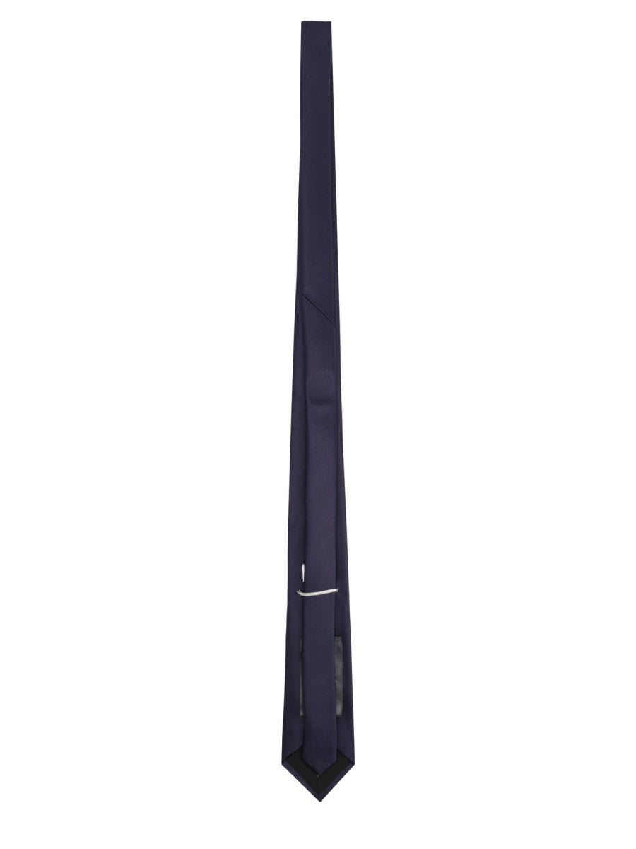 Saint Laurent Men's Cravatta in Satin Blue