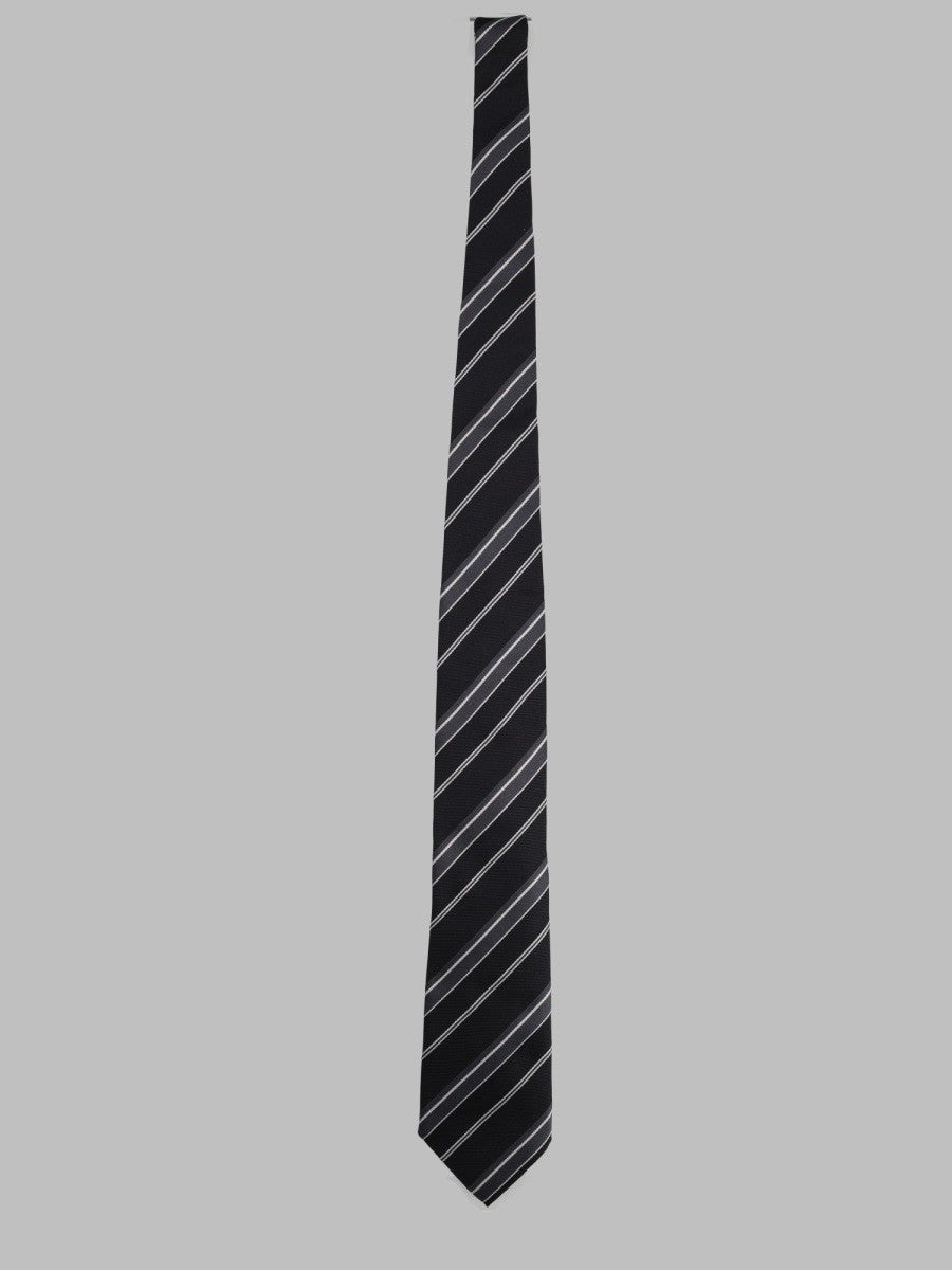 Tom Ford Men's Cravatta in Seta Righe Diagonali Black