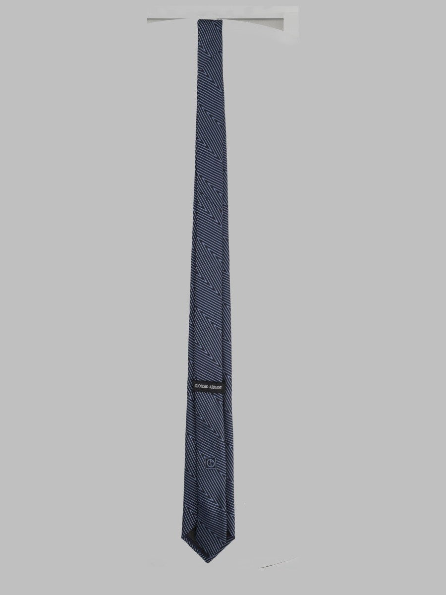 Giorgio Armani Men's Cravatta in Seta Jacquard Blue