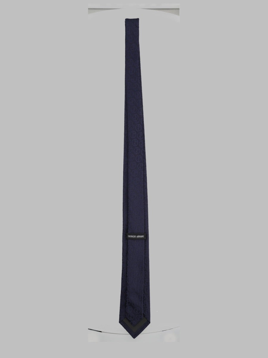 Giorgio Armani Men's Cravatta in Seta Jacquard Blue
