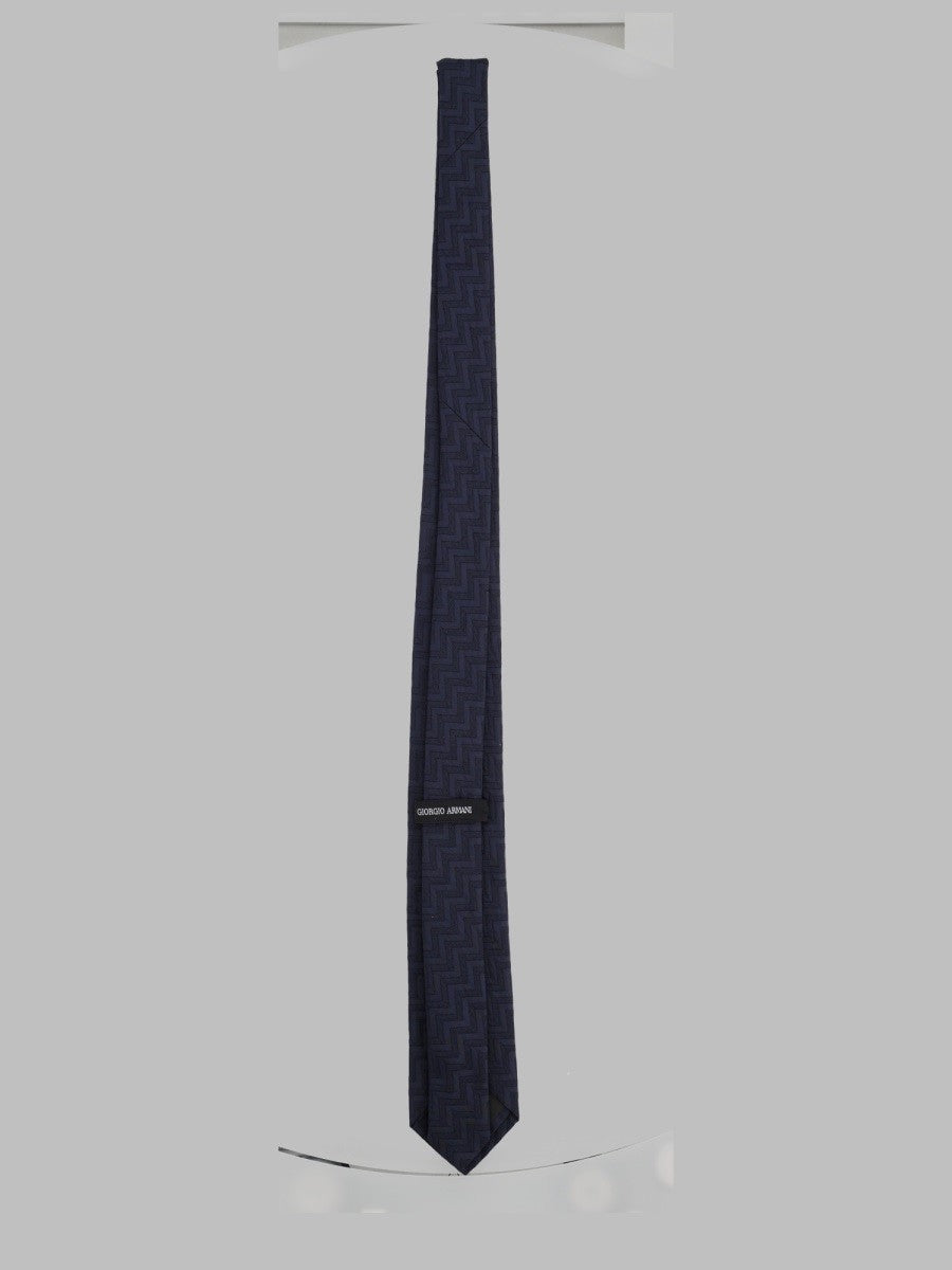Giorgio Armani Men's Cravatta in Seta Jacquard Blue