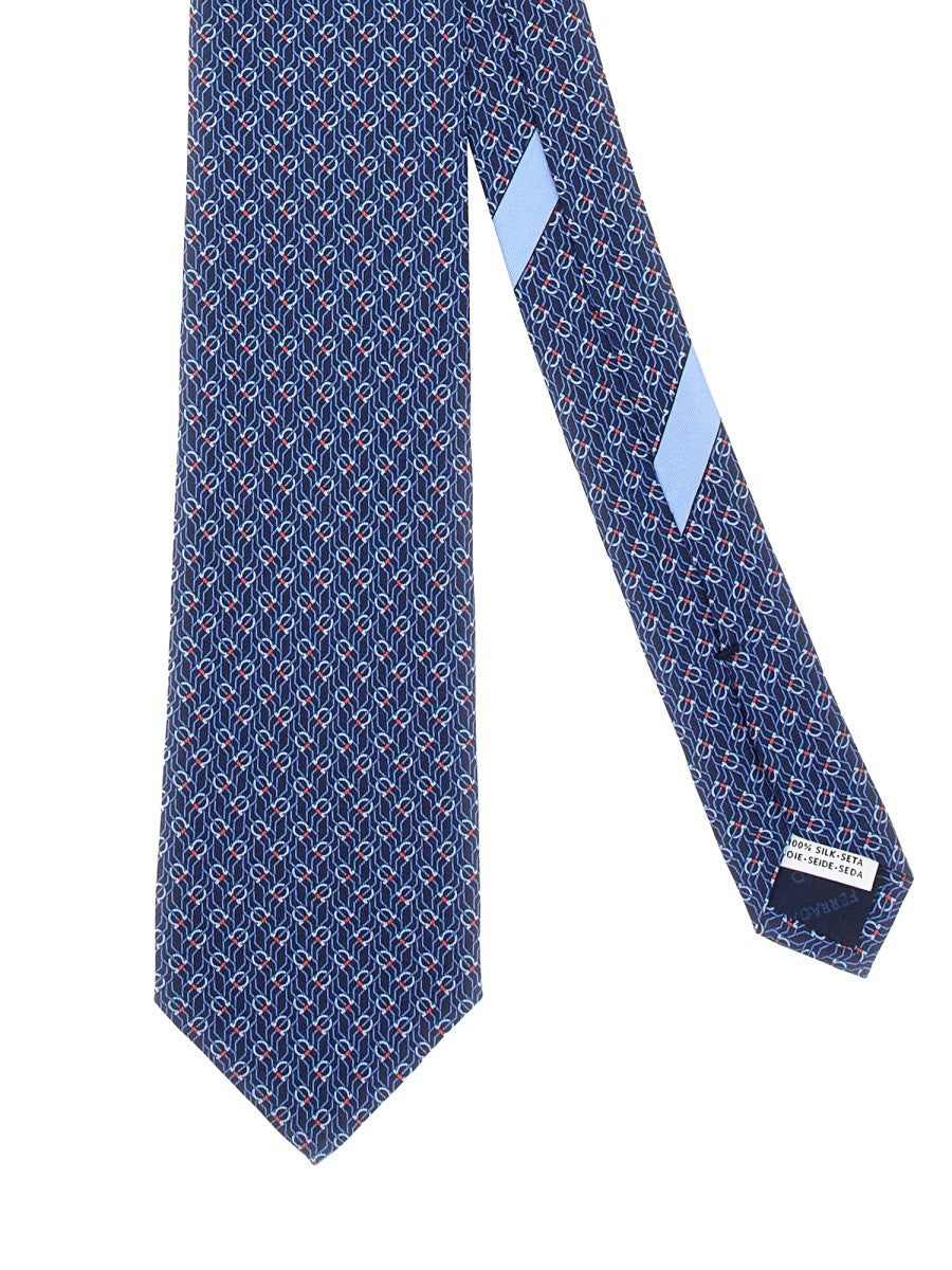 Ferragamo Men's Silk Tie Blue, view 2