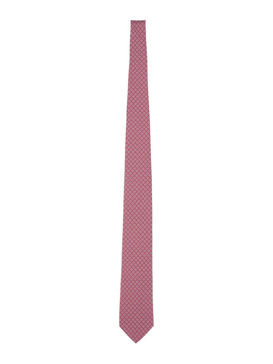 Ferragamo Men's Cravatta in Seta Red
