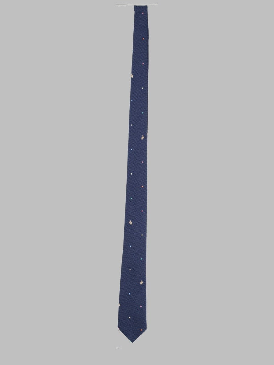 Paul Smith Men's Cravatta in Seta Blue