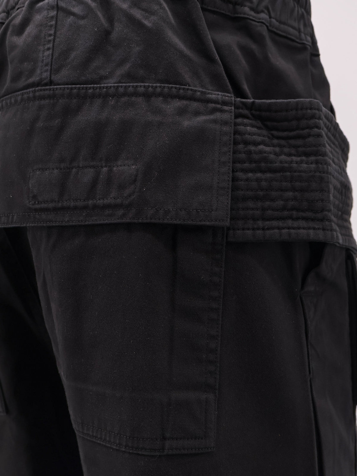 DRKSHDW Men's Creatch Wide Cotton Cargo Trousers Black, view 3