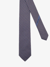 Ferragamo Men's Crema Silk Tie Blue