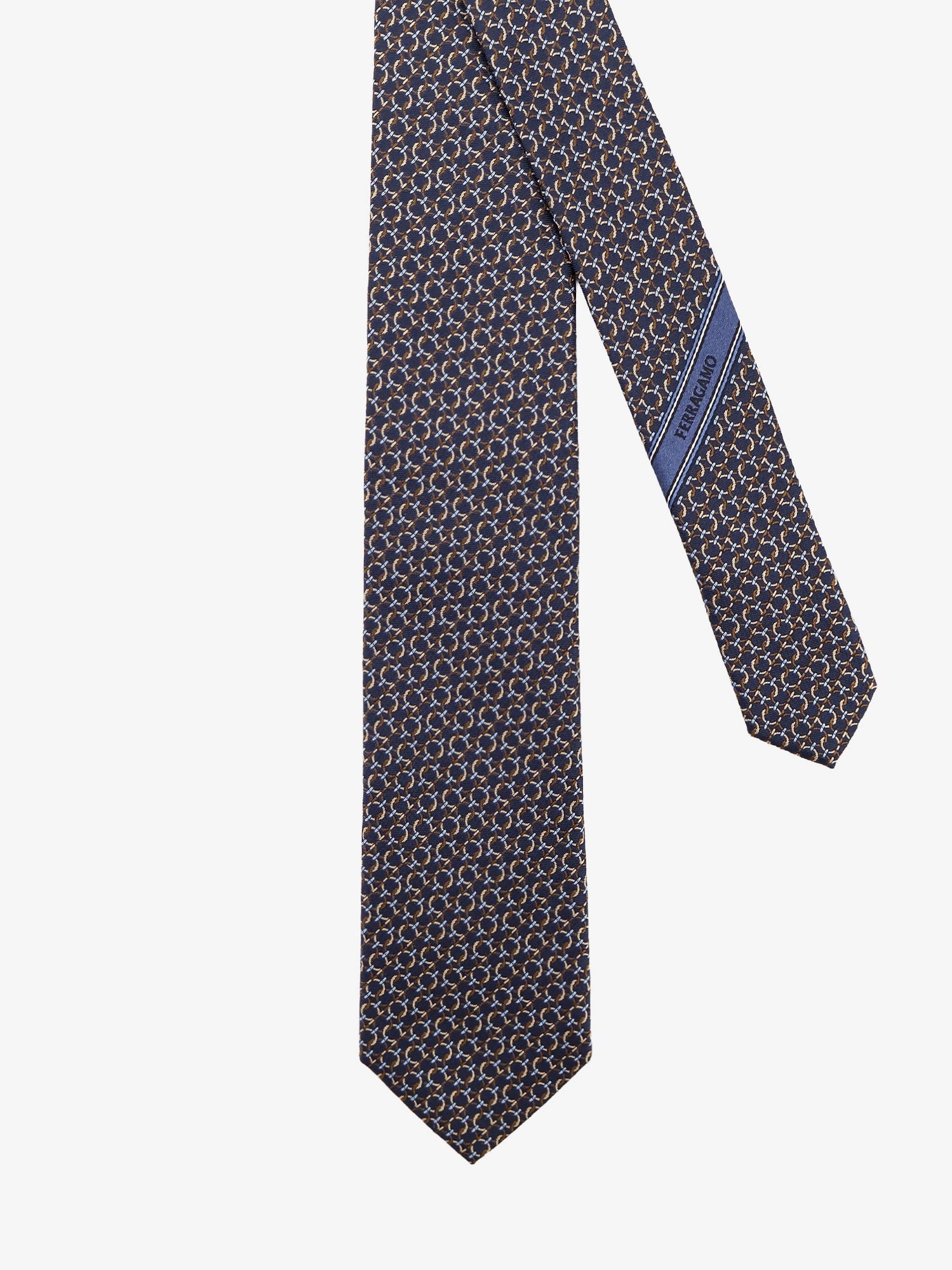 Ferragamo Men's Crema Silk Tie Brown