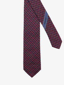 Ferragamo Men's Crema Silk Tie Blue