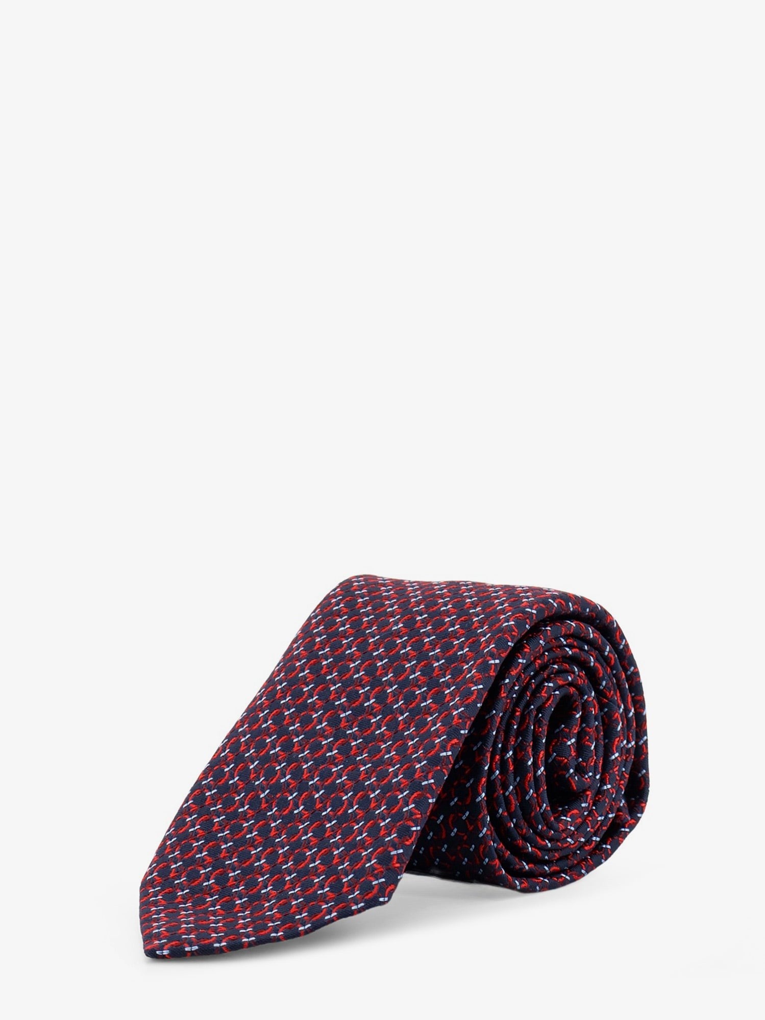 Ferragamo Men's Crema Silk Tie Blue