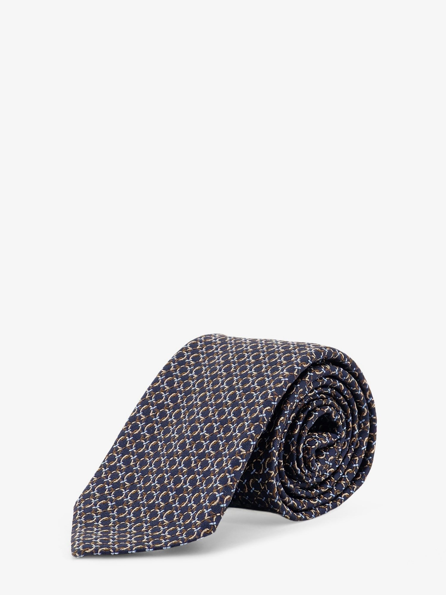 Ferragamo Men's Crema Silk Tie Brown