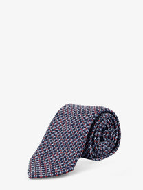 Ferragamo Men's Crema Silk Tie Blue