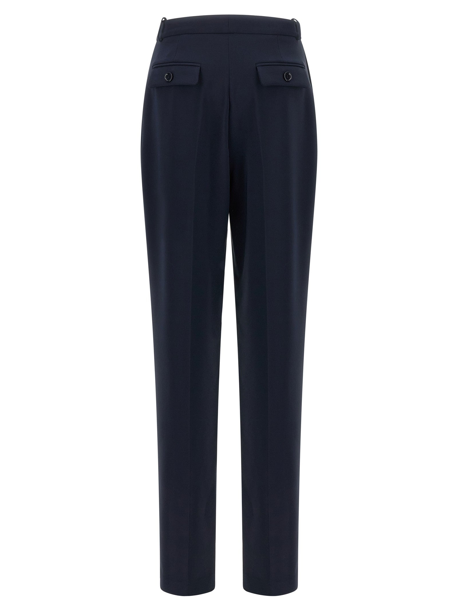 Elisabetta Franchi Crepe De Chine Pants Blue