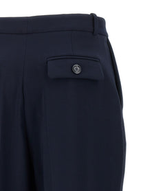 Elisabetta Franchi Crepe De Chine Pants Blue