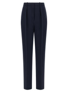 Elisabetta Franchi Crepe De Chine Pants Blue