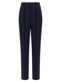 Elisabetta Franchi Crepe De Chine Pants Blue