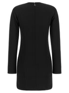 ROTATE Birger Christensen Crêpe Dress Black, view 2
