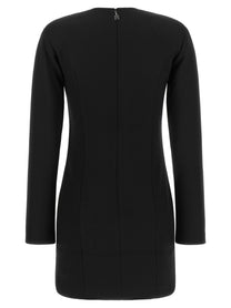 ROTATE Birger Christensen Crêpe Dress Black