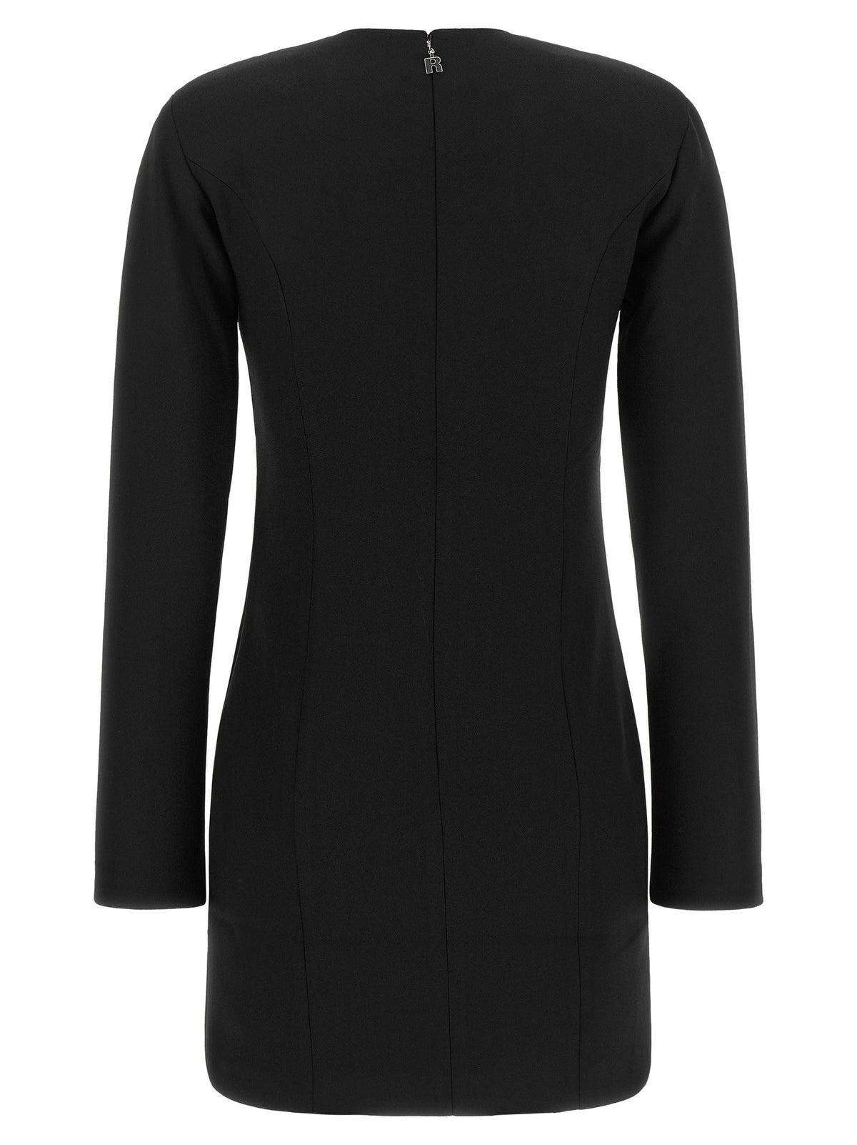 ROTATE Birger Christensen Crêpe Dress Black, view 2