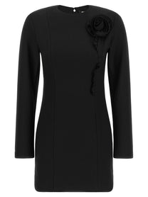 ROTATE Birger Christensen Crêpe Dress Black