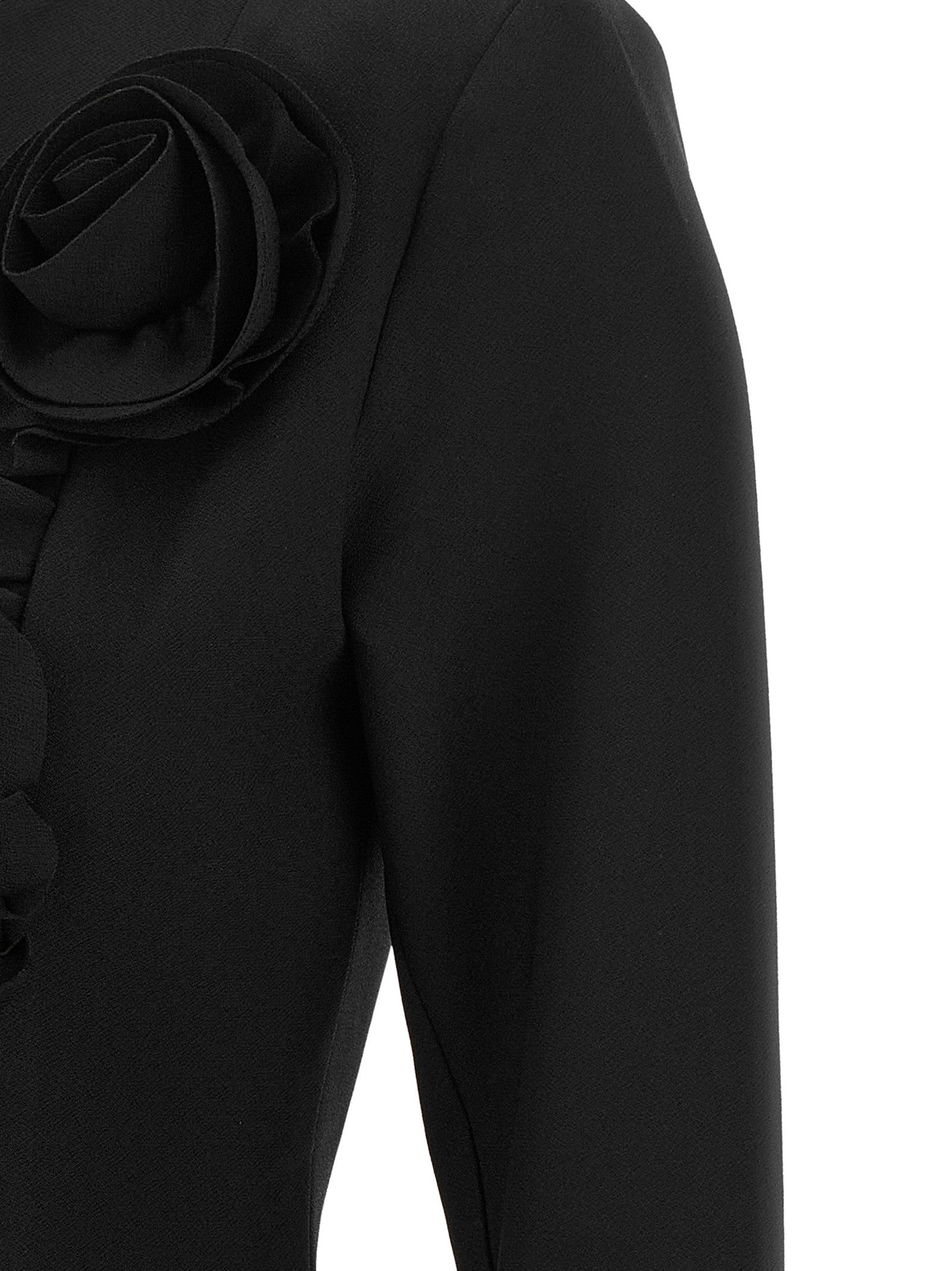 ROTATE Birger Christensen Crêpe Dress Black