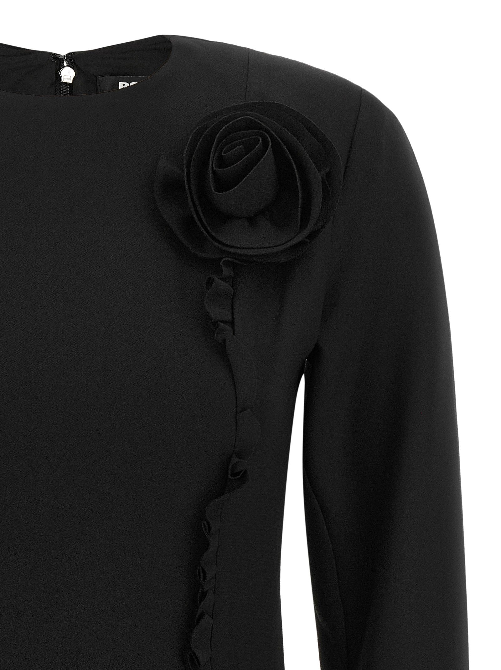 ROTATE Birger Christensen Crêpe Dress Black
