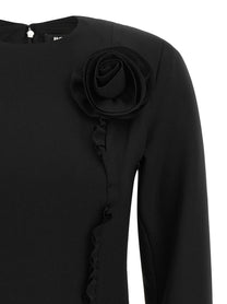 ROTATE Birger Christensen Crêpe Dress Black