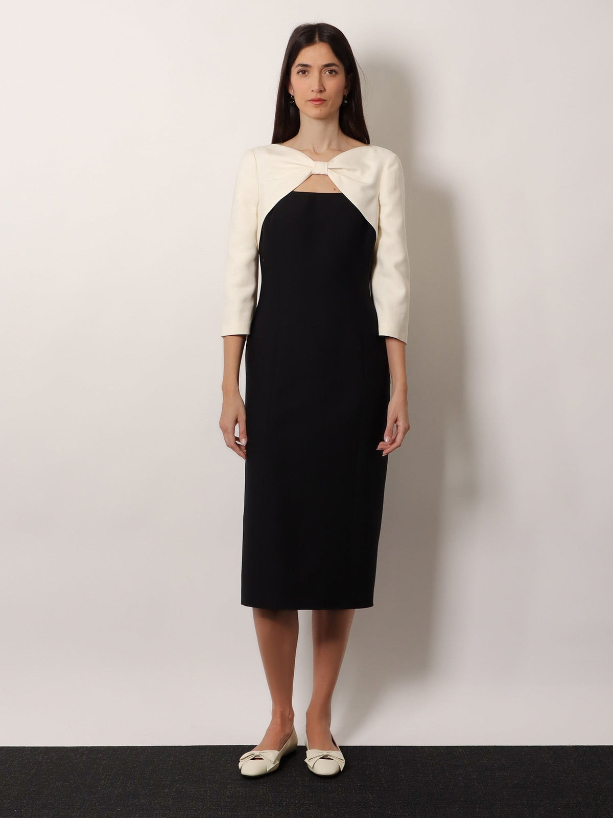 Valentino Women's Crêpe Midi Dress Black
