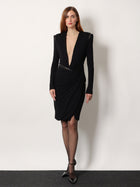 Versace Women's Crepe Mini Dress Black