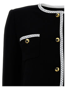 Moschino Crepe Short Jacket White