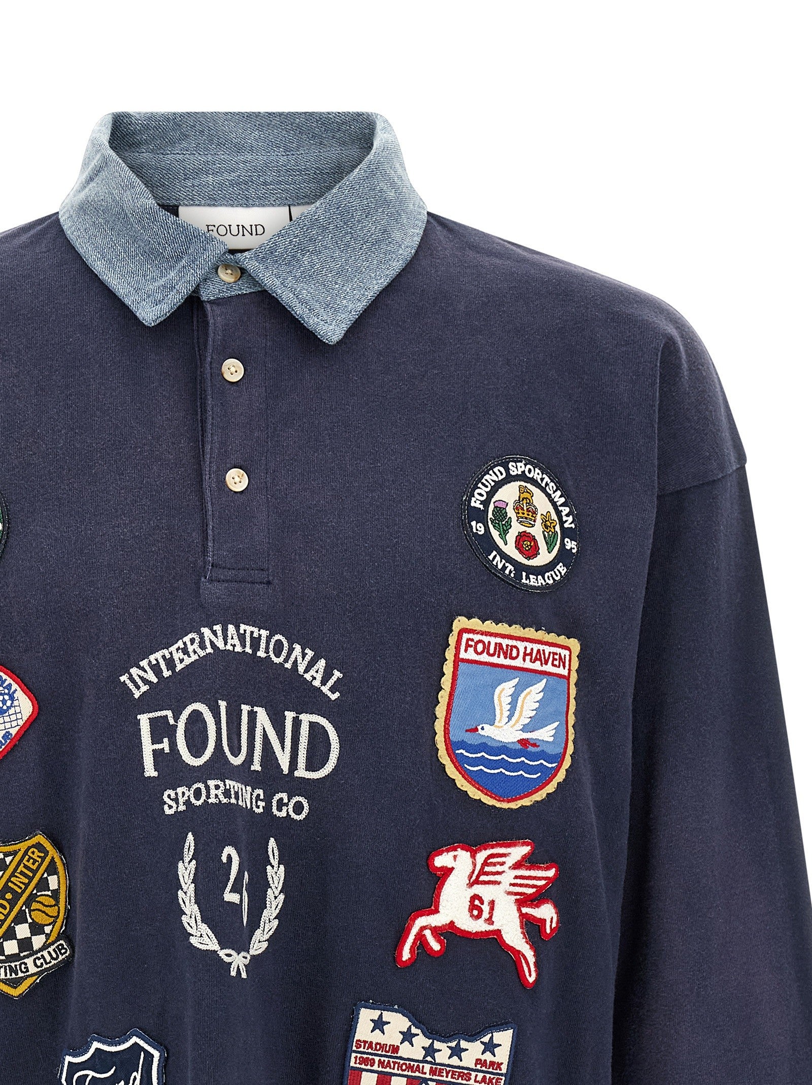 FOUND Crestfield Polo Shirt Blue