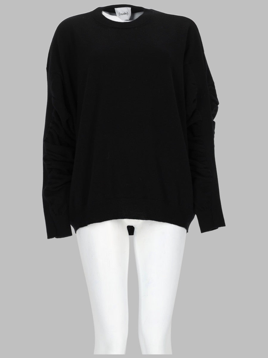 Nude Women's Crew Neck Knit Black