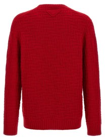 PRADA Crew Neck Sweater Red