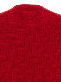PRADA Crew Neck Sweater Red