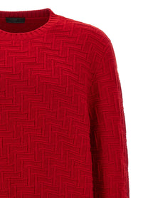 PRADA Crew Neck Sweater Red