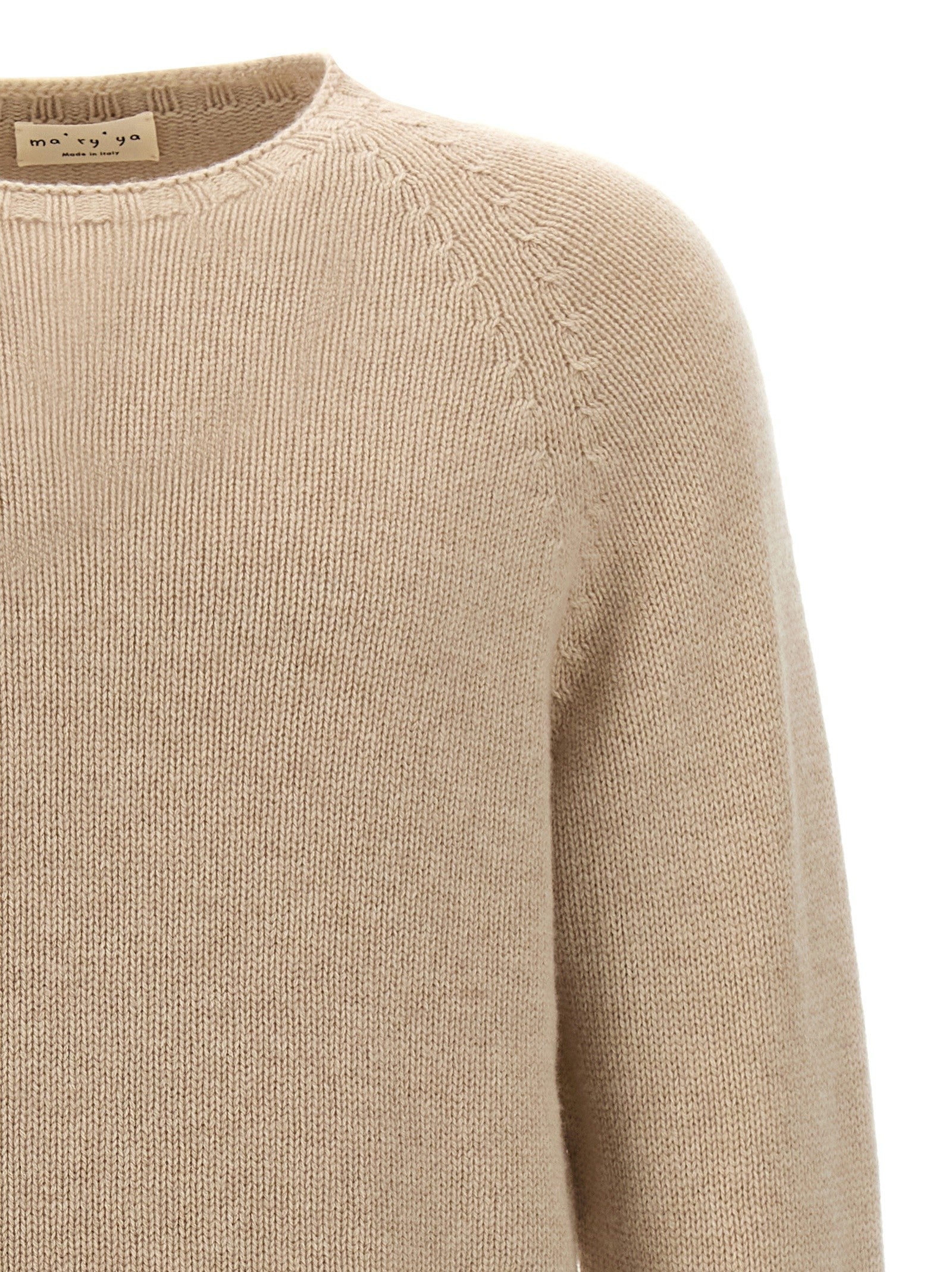 ma' ry' ya Crew Neck Sweater Beige